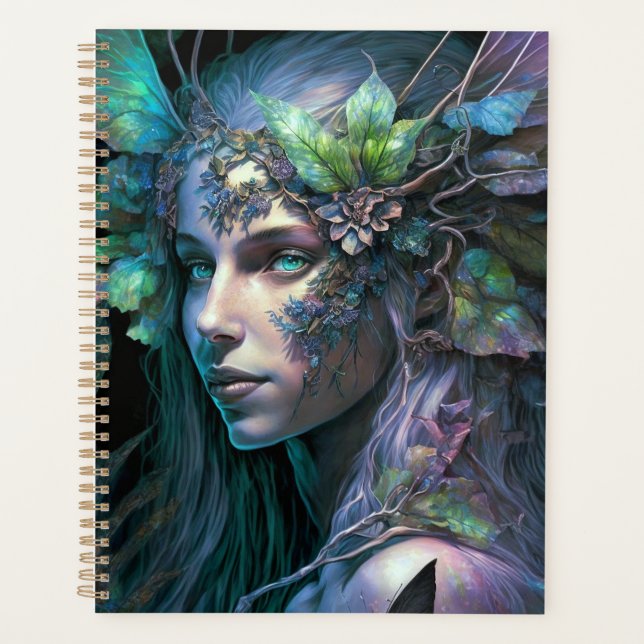 Farbenfrohe Fantasie Kunstplaner Planer (Vorderseite)
