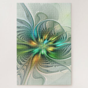 Farbenfrohe Fantasie Moderne Abstrakte Blume Frakt