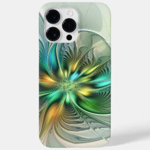 Farbenfrohe Fantasie Moderne Abstrakte Blume Frakt Case-Mate iPhone 14 Pro Max Hülle