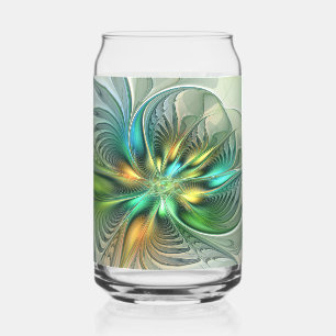 Farbenfrohe Fantasie Moderne Abstrakte Blume Frakt Dosenglas