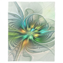 Farbenfrohe Fantasie Moderne Abstrakte Blume Frakt