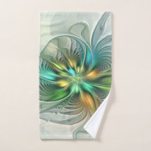 Farbenfrohe Fantasie Moderne Abstrakte Blume Frakt