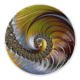 Farbenfrohe Fantasie Moderne Spirale Keramik Knobl Keramikknauf