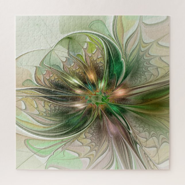 Farbenfrohe Fantasie Modernes Abstraktes Fraktal B (Vertikal)