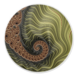 Farbenfrohe Fantasie Modernes SpiralFraktal Keramikknauf
