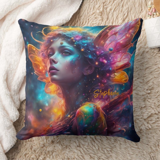 Farbenfrohe Fantasiewelt Kissen (Decke)