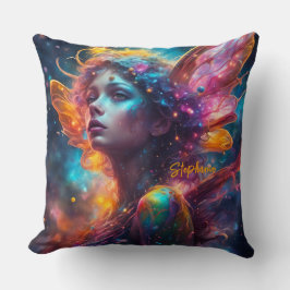 Farbenfrohe Fantasiewelt Kissen