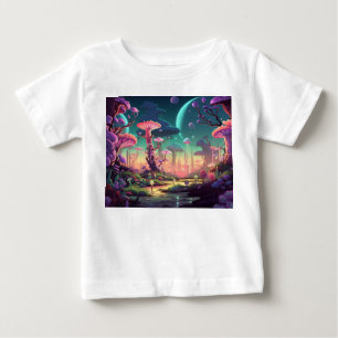 Farbenfrohe fantastische Landschaften Baby T-shirt