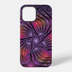 Farbenfrohe Fantasy Abstrakt Trippy Lila Fraktal iPhone 12 Pro Hülle