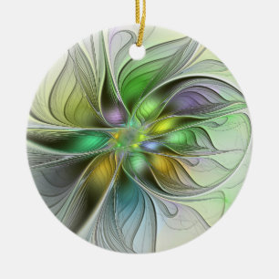 Farbenfrohe Fantasy-Blume Modernes Abstraktes Frak Keramik Ornament