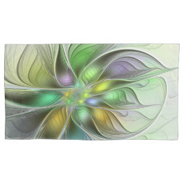 Farbenfrohe Fantasy-Blume Modernes Abstraktes Frak Kissenbezug