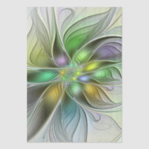 Farbenfrohe Fantasy-Blume Modernes Abstraktes Frak