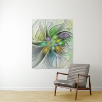 Farbenfrohe Fantasy-Blume Modernes Abstraktes Frak