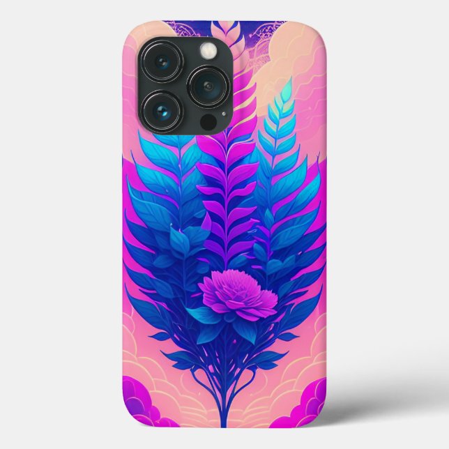 Farbenfrohe Fantasy-Rose Case-Mate iPhone Hülle (Rückseite)