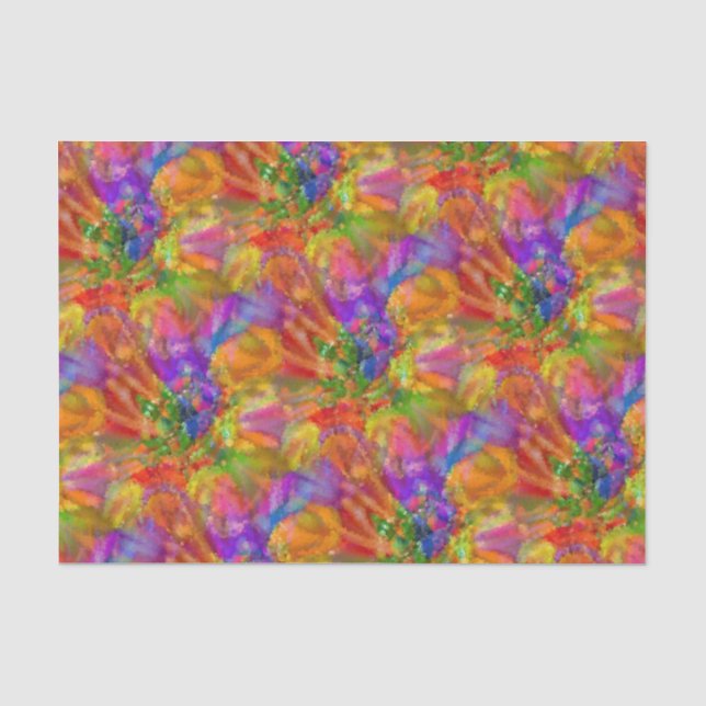 Farbenfrohe Farbe - Abstrakte Splashes Seidenpapier (Vorderseite)