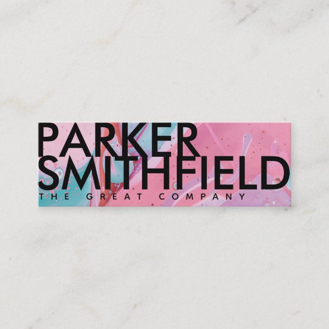 Farbenfrohe Farbe Mini Visitenkarte (Vorderseite)