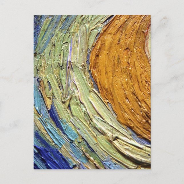 Farbenfrohe Farben Orange und Blau Details Van Gog Postkarte (Vorderseite)