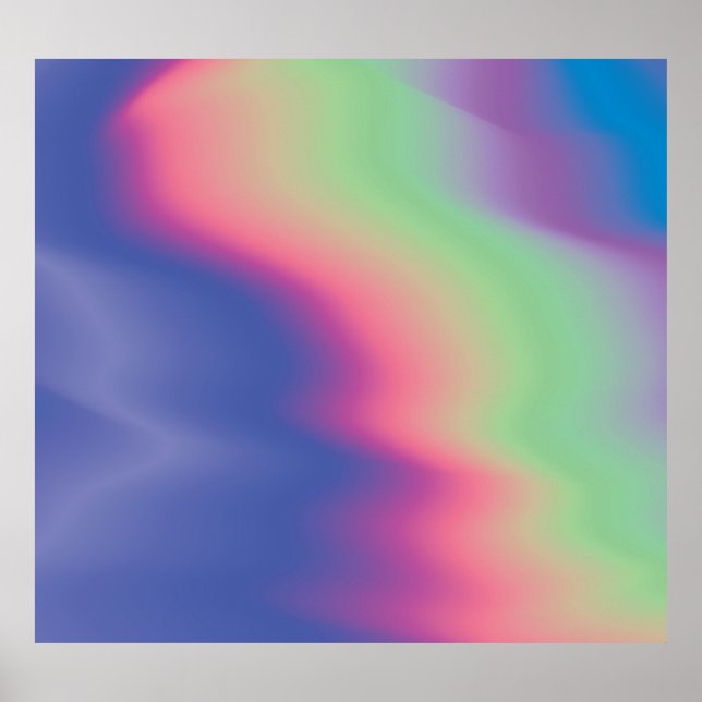 Farbenfrohe Farben: Psychedelische Textur Poster (Vorne)