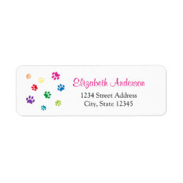 Farbenfrohe farbige Druckadresse