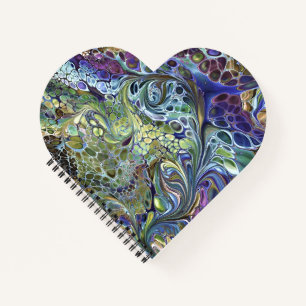 farbenfrohe Farbschelle abstraktes Notizbuch