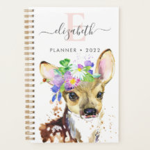 Farbenfrohe Fawn Spiral Foto Planner