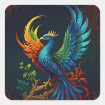 Farbenfrohe Feathered Phoenix Bird Muster