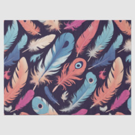 Farbenfrohe Federn Dekoupage Tissue Craft Seidenpapier