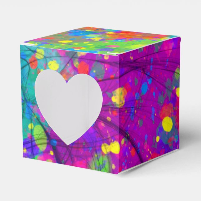 Farbenfrohe Feier Geschenkschachtel (Vorderseite)