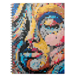Farbenfrohe Feier im Pixel-Stil Notizblock