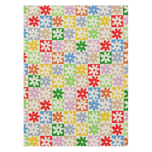 Farbenfrohe, feine ästhetische Blume Tischdecke