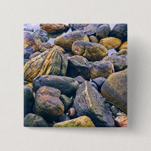 Farbenfrohe Felsen Button