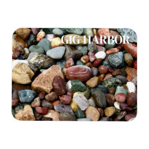 Farbenfrohe Felsen, großer Hafen, Puget Sound Wash Magnet
