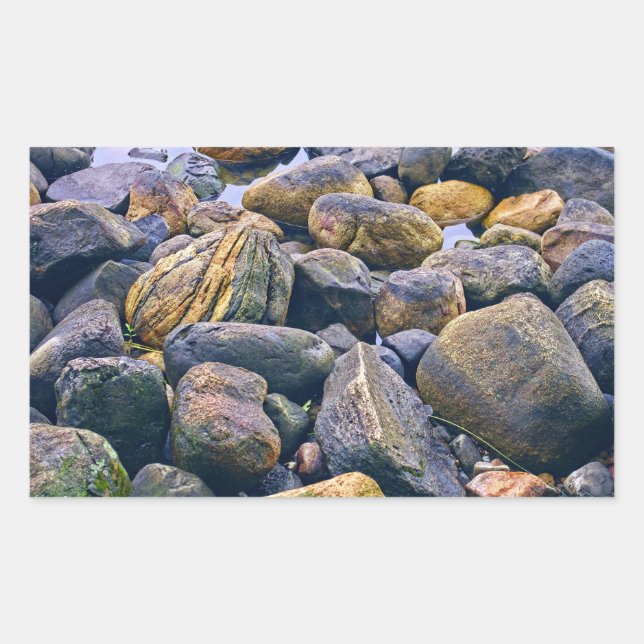 Farbenfrohe Felsen Rechteckiger Aufkleber (Vorderseite)