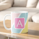 Farbenfrohe feminine Streifen Monogramm farbig Kaffeetasse<br><div class="desc">Fügen Sie Ihrem Morgenprogramm einen Pop von Farbe und Persönlichkeit mit unserer Coffee Tasse "Colorful Feminine Stripes Monogram" hinzu. Diese lebendige Tasse, die Ihren Tag aufheitern soll, verbindet schicke Streifen mit einem personalisierten Monogramm für eine Touch der Individualität. Diese Tasse ist mit hochwertiger Keramik gefertigt und zeichnet sich durch Beständigkeit...</div>