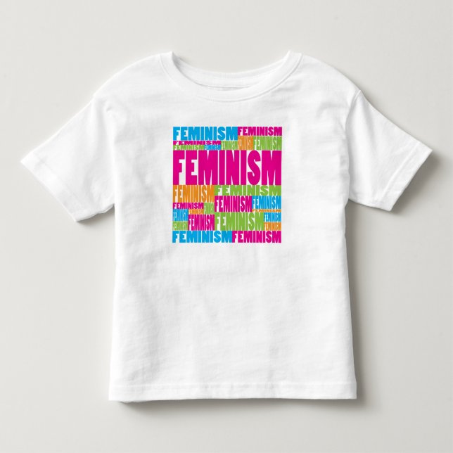 Farbenfrohe Feminismus Kleinkind T-shirt (Vorderseite)