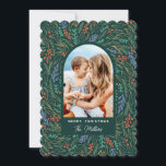 Farbenfrohe Festung Blumenstrauß Foto Feiertagskarte<br><div class="desc">Mit diesem einzigartigen Design mit handgezeichnet Blumen und einer modernen Bogenform,  die Ihr Foto umrahmt,  heben Sie sich von der Masse ab. Die Rückseite ist mit einem passenden Muster und einer Collage mit mehreren Fotos versehen,  sodass Sie mehr Ihrer bevorzugten Fotos anzeigen können. Weitere Weihnachtskarten kaufen unter www.zazzle.com/store/nbpaperco</div>