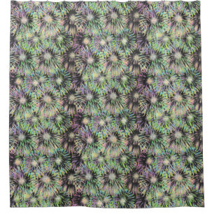 Farbenfrohe Feuerwerke Duschvorhang