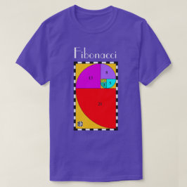 Farbenfrohe Fibonacci Spiral T - Shirt