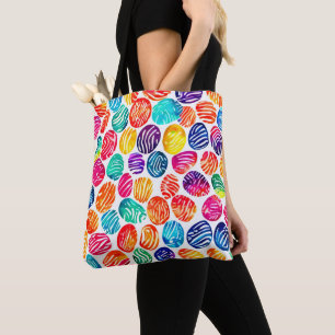 Farbenfrohe Fingerabdruckkunst Tasche