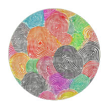 Farbenfrohe Fingerabdruckmuster Abstrakt Art