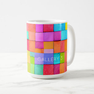 Farbenfrohe Firmenbezeichnung Abstrakt Art Moderne Kaffeetasse