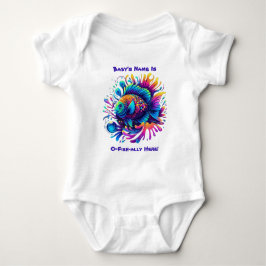 Farbenfrohe Fisch-O-Fisch-Verbündete hier! Baby Strampler