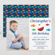 Farbenfrohe Fische Junge jedes Alter Geburtstag