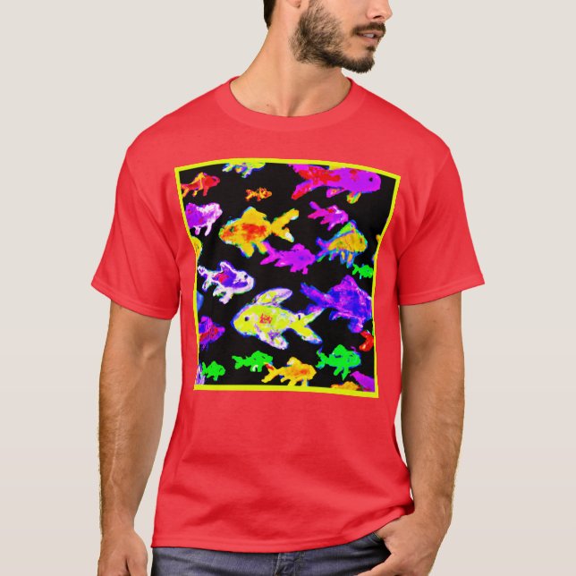 Farbenfrohe Fischmuster Malerei Art. Jetzt kaufen T-Shirt (Vorderseite)