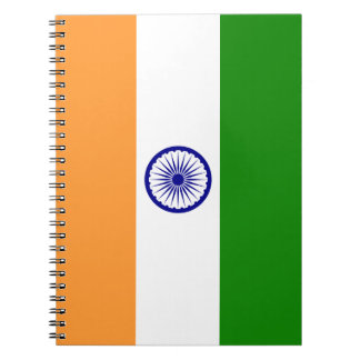 Farbenfrohe Flagge Indiens Notizblock