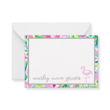 Farbenfrohe Flamingo Personalisierte Mitteilungska