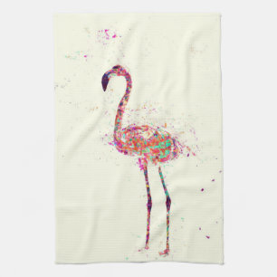 Farbenfrohe Flamingo Prinz Lover Geschirrtuch