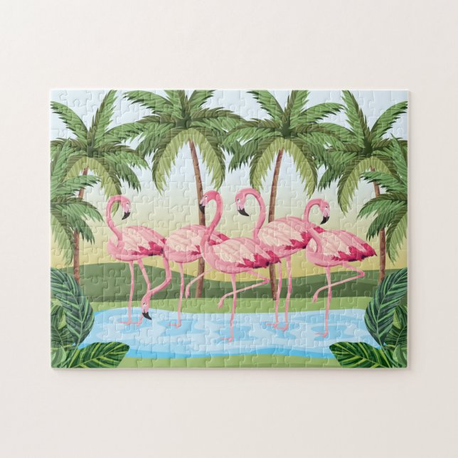 Farbenfrohe Flamingos (Horizontal)