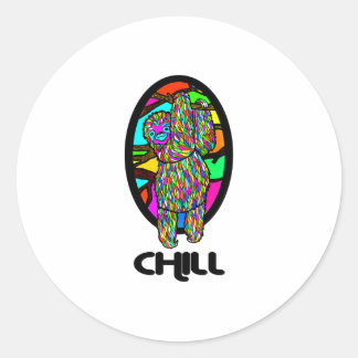 Farbenfrohe Fliege Runder Aufkleber