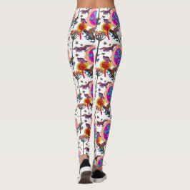 Farbenfrohe Fliegende Frösche Leggings